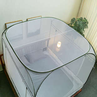谷今蒙古包蚊帐家用免安装 1.8m床2.6 加密加厚拉链2.4米可折叠1.5