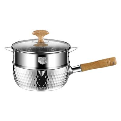 316不锈钢无涂层奶锅雪平锅