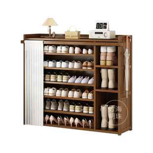 鞋架家用门口室内简易宿舍防尘收纳神器出租房用鞋柜遮挡帘省空间