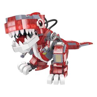 海洋动物夜光恐龙食肉牛龙双脊龙甲龙冥河龙益智儿童玩具拼装积木