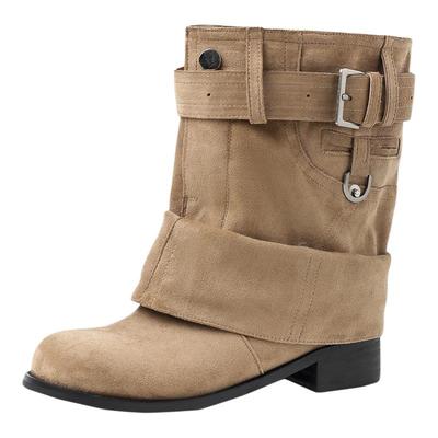 时尚扣带裤管靴百搭洋气时装靴