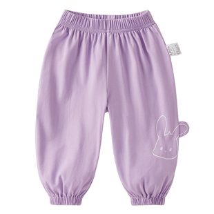 防蚊裤春夏女童2026新款宝宝轻薄长裤夏装粉色休闲裤儿童夏天裤子