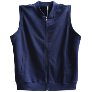 青少年马甲春秋薄款纯棉针织背心男孩学生马夹开衫春款少年棉坎肩