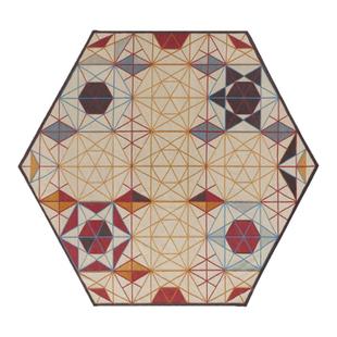 GIRONES进口手工编织羊毛花毯地毯挂毯简约现代几何图形软装搭配