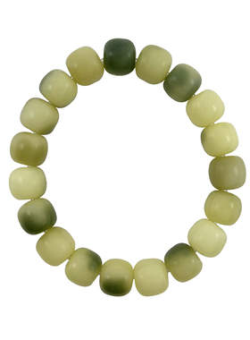 小青柠白玉菩提盘玩小学生佛珠