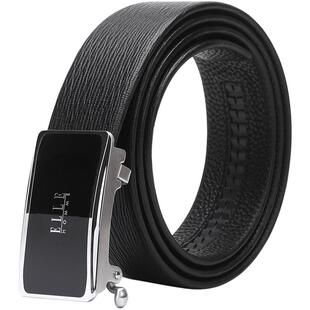 ELLE HOMME真皮腰带男高档品牌不锈钢自动扣皮带礼盒青年牛皮裤带