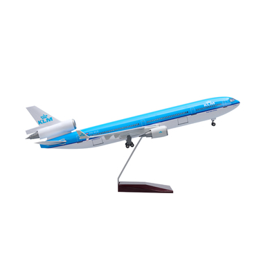 1:130带灯荷兰航空MD11麦道11仿真客机飞机模型47cm摆件礼品男KLM