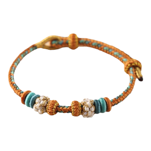 本命年手工编织手绳半成品可穿珠DIY红手链男女情侣新年礼物手饰