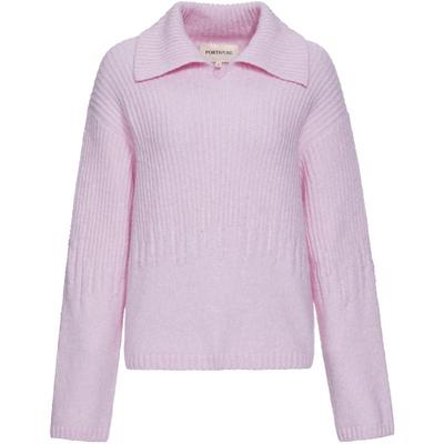 商场同款 宝姿PORTSPURE女装2025秋冬新品温柔松弛翻领毛针织衫