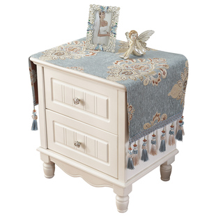 欧式床头柜盖巾遮灰布电视柜布盖布防尘罩桌布布艺长方形鞋柜台布