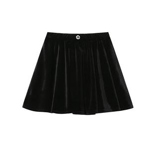 RBIGX瑞比克秋季新款丝绒潮流休闲女童俏皮短裙百褶裙子