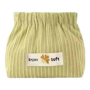 毛绒绒弹片收纳包口红包钥匙化妆袋包包里面小包随身包内便携零钱