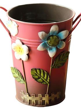 铁皮桶艺术风装饰摆件