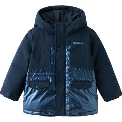 戴维贝拉男童羽绒服2025冬装新款中大童白鸭绒上衣儿童连帽外套