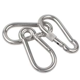 304不锈钢弹簧扣登山扣葫芦链条连接扣安全保险扣环卡扣绳扣挂钩