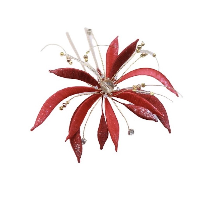 格格间原创【烟花花】新年汉服配饰非遗缠花发簪发光发饰古风头饰