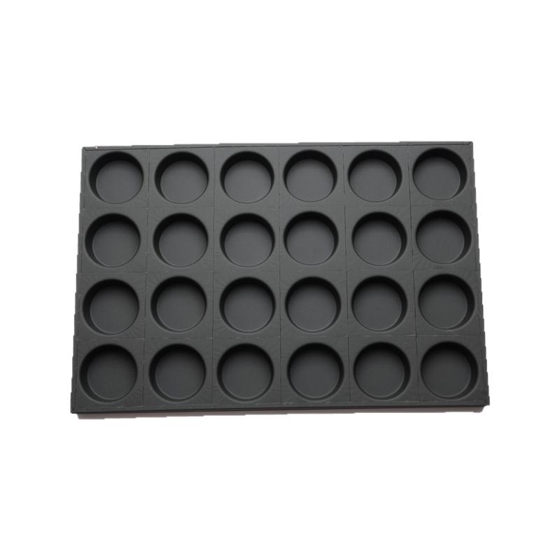 蛋月烧月饼模具24连圆形加深广式不沾蛋糕烤盘大烤箱烘焙模具商用