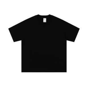 新疆棉520g重磅纯棉短袖t恤男女半袖夏季纯色圆领宽松厚实体恤衫