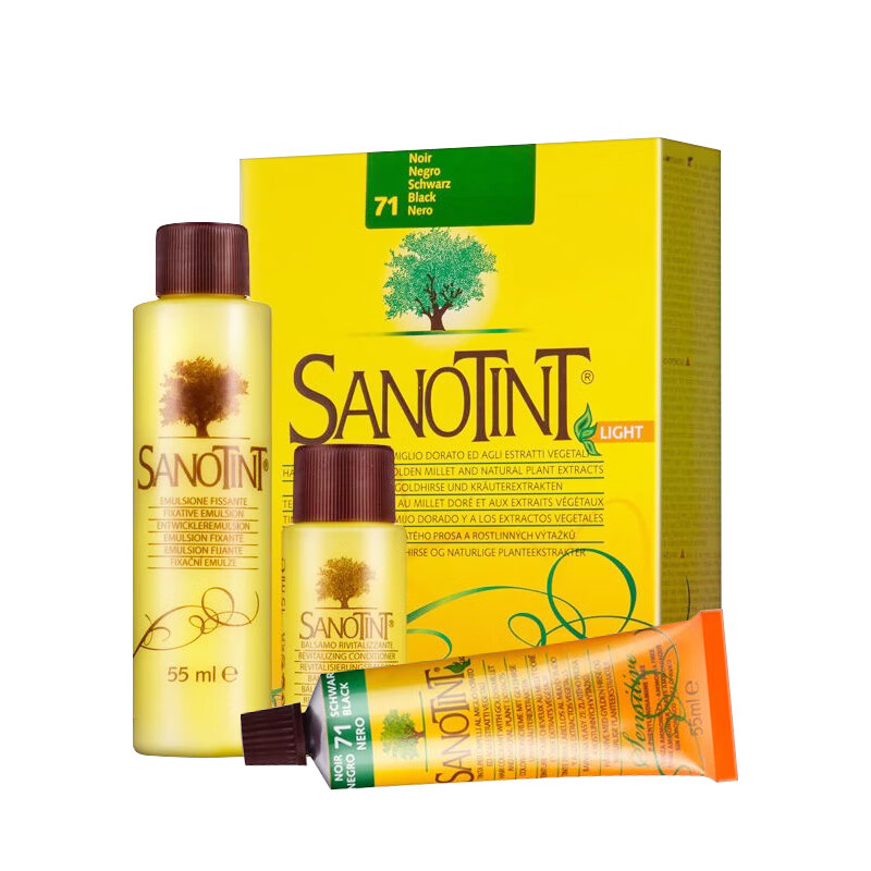 Sanotint染发剂低敏版圣丝婷植物染发膏意大利进口无刺激孕妇可用
