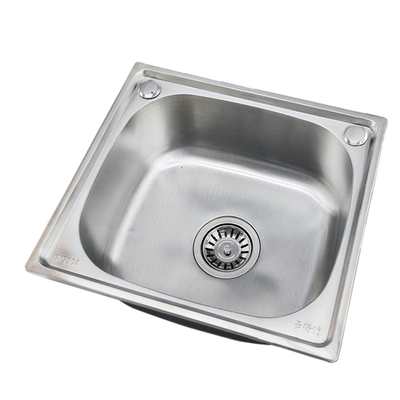 304加厚盆大不锈钢水槽厨房洗菜盆支架套餐洗碗池阳台洗手盆