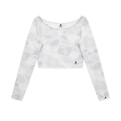 BAPE SS26 APEE by A BATHING APE长袖T恤女款百搭迷彩短款甜辣风