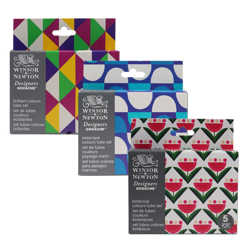 温莎牛顿14毫升设计师水粉5色装