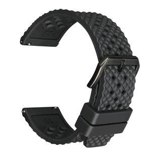 快拆氟橡胶表带男配件适用浪琴美度欧米茄汉米尔顿潜水运动手表带