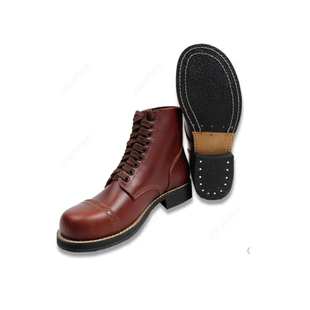 美式 复古短靴 科克伦伞皮鞋靴 复刻牛皮短靴 户外