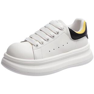 骆驼户外休闲鞋2026春季新款女款加绒圆头休闲板鞋厚底小白鞋男鞋