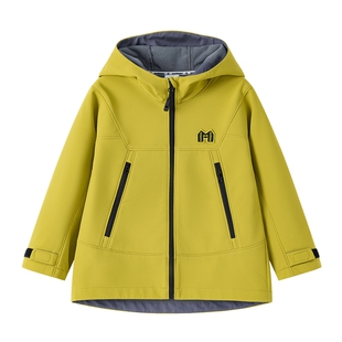 漫画家潮童装24秋冬新款户外多场景防风防水男女童暖壳衣上衣外套