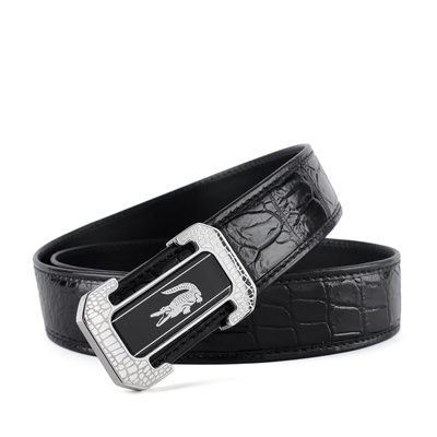 泰国真鳄鱼肚皮男士不锈钢裤腰带