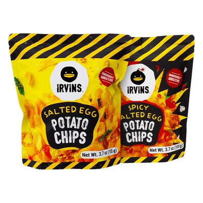 新加坡特产进口IRVINS咸蛋黄薯片土豆片休闲零食解馋伴手礼95g