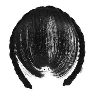 自然遮白发发箍鱼骨辫假发刘海一体增高颅顶头箍压发发卡发窟发苦