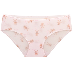 3件129|商场同款MYBODY内裤女棉质底裆无痕可爱印花三角裤短裤