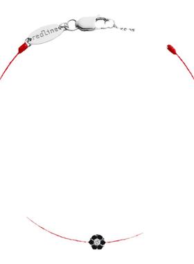 Redline/红绳女士llusion Colored 0.06克拉圆形钻石白金绳制手链