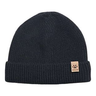 带内衬婴儿帽子0到3个月新生儿针织帽男童宝宝毛线帽秋冬季小月龄