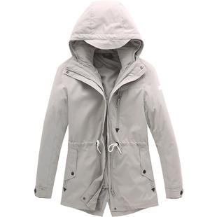 冬季户外中长款冲锋衣女防风防水三合一可拆卸外套滑雪登山服套装