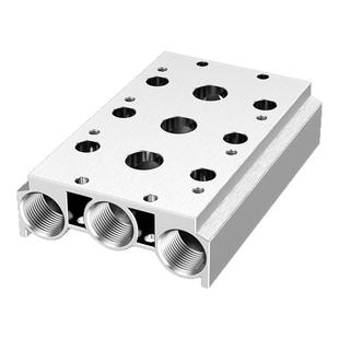 电磁阀底座汇流板固定阀板4v210气阀气动配件盲板垫片100/200/300