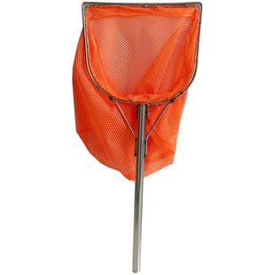 加厚不锈钢抄网捞鱼网兜实心抄网圈大物鱼捞渔具钓鱼大号手工编织