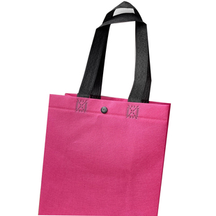 安可拉红暗扣无纺布服装店手提袋购物环保女装礼品包装收纳袋定制