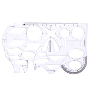 小鱼儿多功能尺子小学生手抄报模板数学几何函数绘图软尺高中画立体图形学习考试作图初中大象尺