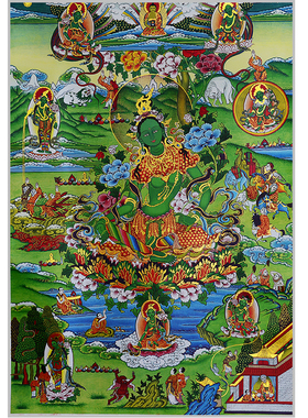 手工双层装裱烫金画心唐卡挂画
