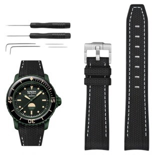 适用宝珀swatch联名表带军绿碧波洋硅胶编织纹斯沃琪风暴洋蝴蝶扣