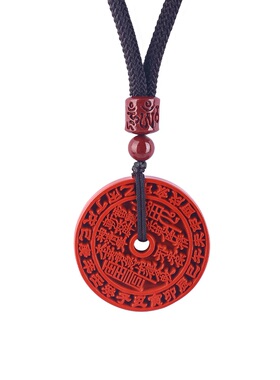 石方界帝王砂山鬼花钱吊坠