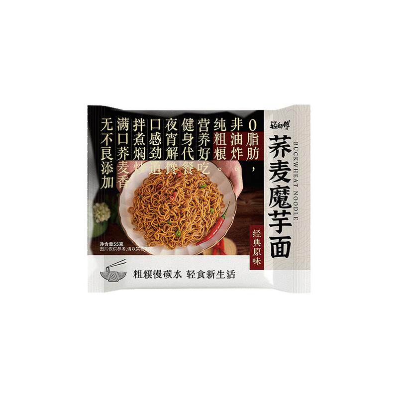 轻师傅非油炸荞麦魔芋面整箱