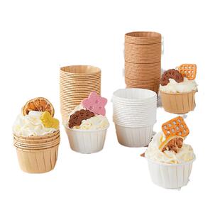 耐高温蛋糕纸杯麦芬烘焙工具耐烤马芬纸杯子牛皮防油纸杯蛋糕纸托