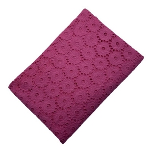 [满25元包邮]刺绣布料小清新镂空绣花面料夏季手工棉布紫色中国风