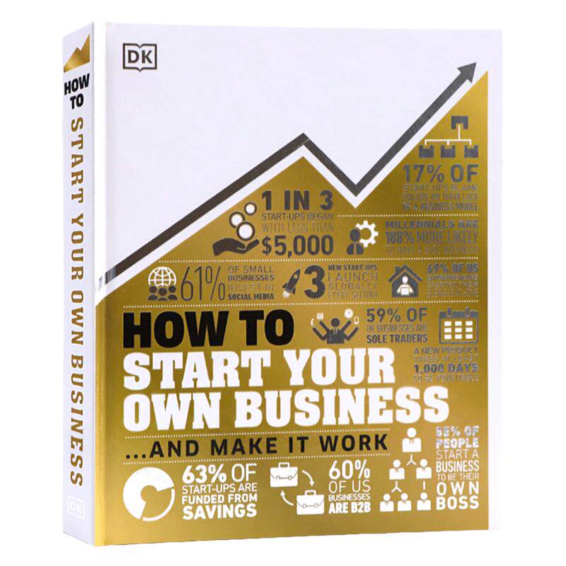DK经济商业视觉图解百科 如何开始你的生意How to Start Your Own Business 英文原版 创业指南企业管理经管理财投资 精装全彩插图