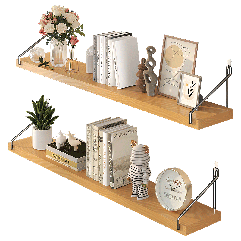 墙壁挂墙上置物架放置书架置物板