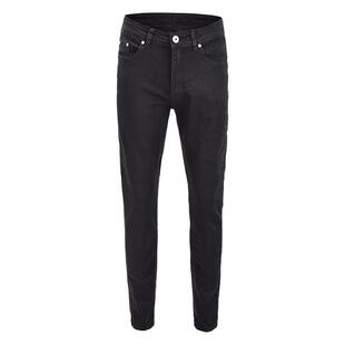 Z POCKET美式高街休闲显瘦修身黑色小脚牛仔裤男款潮牌裤子春秋女